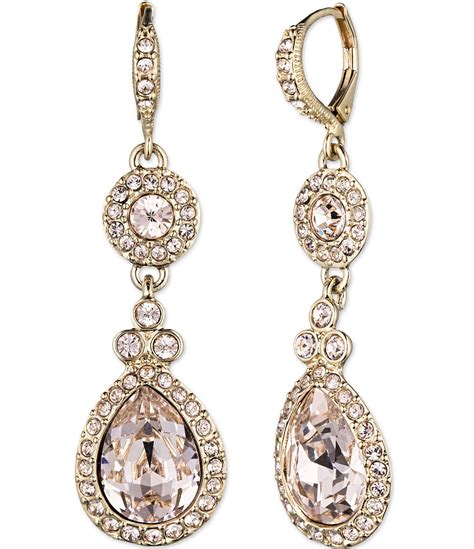 givenchy white metal and glass stone earrings|givenchy earrings women.